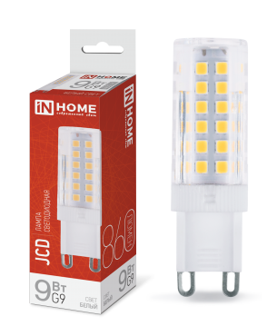 Лампа светодиодная LED-JCD 9Вт 230В G9 4000K 860Лм IN HOME 