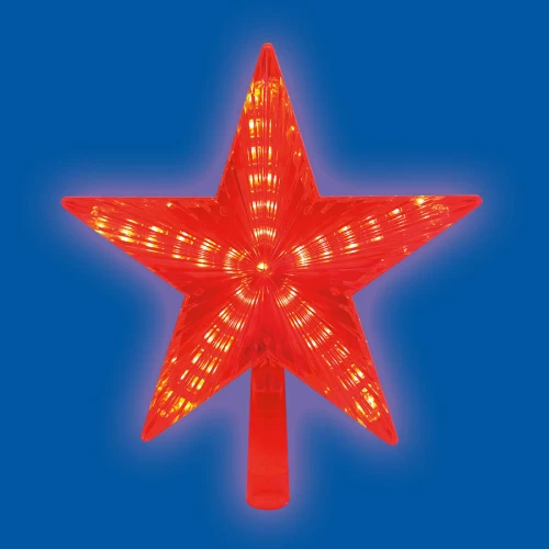 Украшение светодиодное для ёлки «Звезда-3», 21 см. 31 светодиод. Красный свет. Прозрачный провод. TM