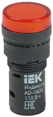Лампа AD16DS(LED)матрица d16мм красный 24В AC/DC  ИЭК