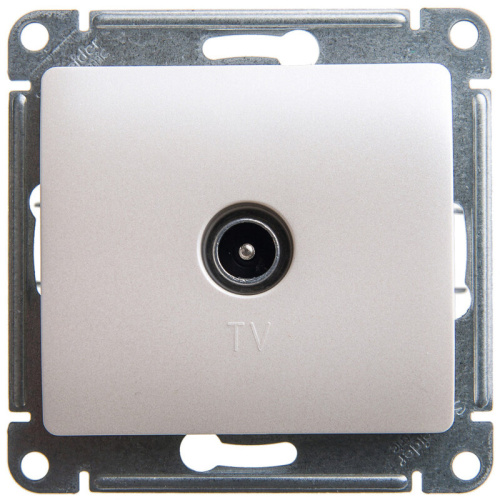 Розетка TV одиночная 1дБ, механизм, ПЕРЛАМУТР GLOSSA