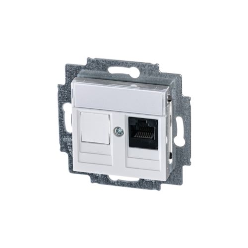 Розетка комп. RJ45 5e+заглуш,Levit,белый