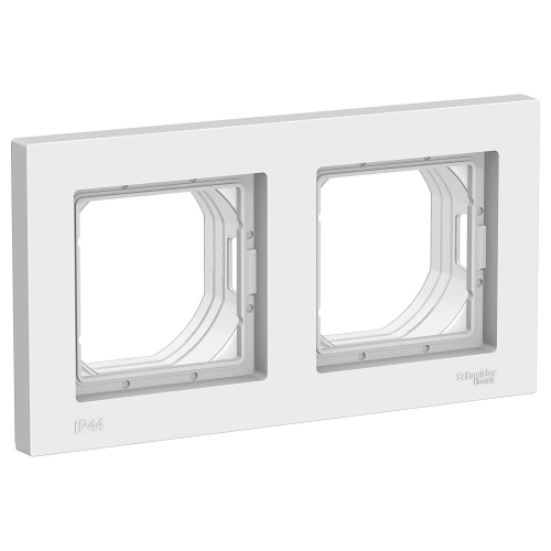 Рамка 2-постовая, IP44, БЕЛЫЙ ATLASDESIGN AQUA