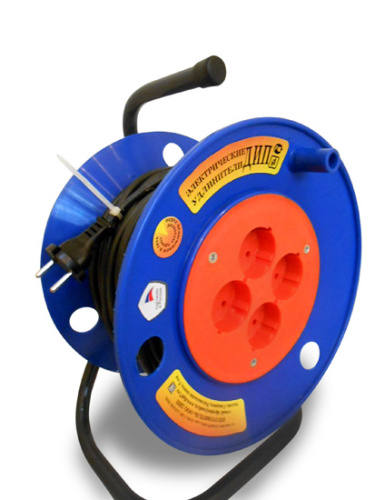 Удлинитель РБК-4 4гн (с заземл) на катушке  ПВС 3х1,5  (40м)  