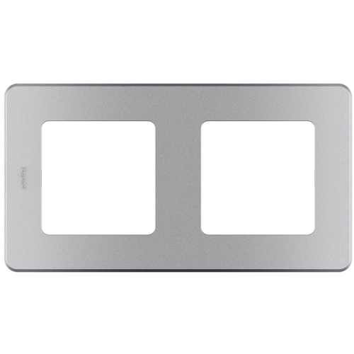 Рамка 2-местная алюминий INSPIRIA