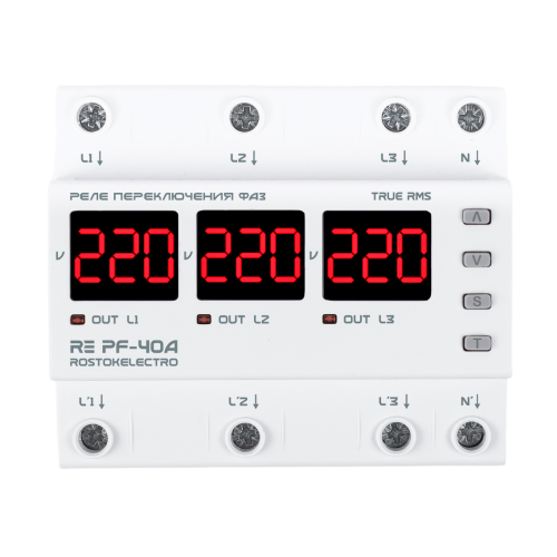 Реле переключения фаз RE PF-40A  46-343