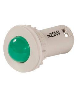 Арматура светосигнальная СКЛ-11-З-2-220  зеленая, AC/DC, d=27, сила света 20 мКд