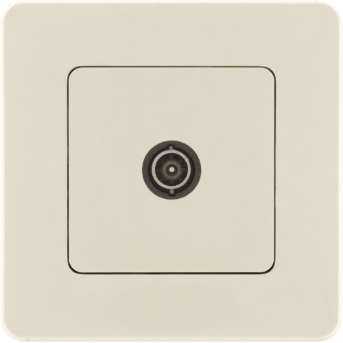 Розетка TV проходная слоновая кость INSPIRIA