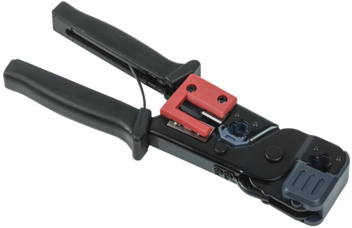 Инструмент обжимной для RJ-45/12/11 без храпового механизма чёрно-красный ITK