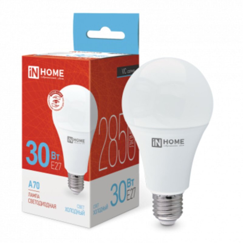 Лампа светодиодная LED-A70-VC 30Вт 230В E27 6500К 2700лм IN HOME