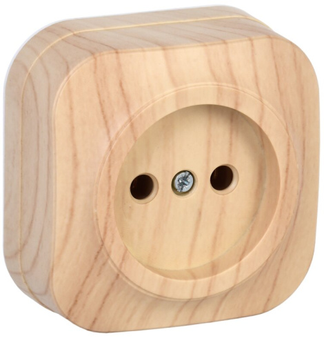 Розетка 1-местная для открытой установки без заземления без защитных шторок 10А РС20-2-ХС сос GLORY