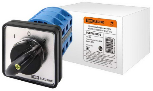 Кулачковый переключатель КПУ11-25/3031 (1-0-2 3р) TDM