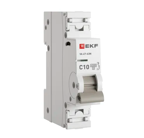 Автоматический выключатель ВА 47-63N 1P 10А (C) 4,5 кА PROXIMA EKF