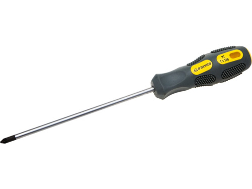 Отвертка STAYER "PROFESSIONAL" "MAX-GRIP" слесарная, Cr-V, намагниченная, PH №2х200мм