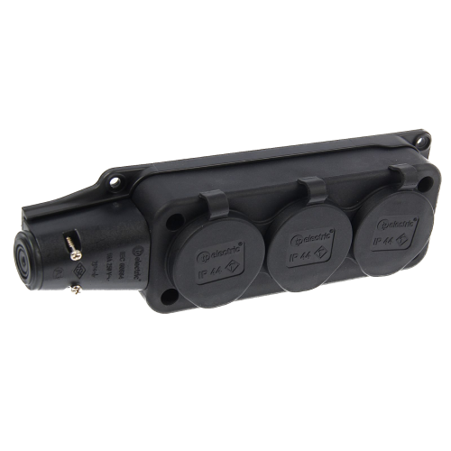 Розетка каучук 3 ОП з/к 16А 220В 3101-308-0300 T.Plast