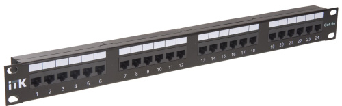 1U патч-панель кат.5E UTP 24 порта (Dual) ITK