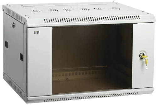Шкаф LINEA W 15U 600x600 мм дверь стекло в сборе, RAL7035 ITK 