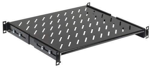 19" стационарная полка глубиной 600мм, черная ITK