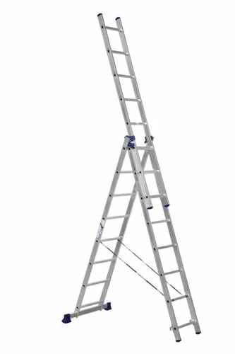 Лестница алюминиевая трехсекционная универсальная (3х8)