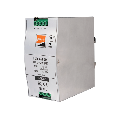 Блок питания (драйвер) BSPS DIN 24V10.0A=240w IP20 AL 3г.гар на дин.рейку Jazzway