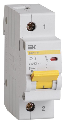 Автоматический выключатель ВА47-100 1P C 20А 10кА KARAT IEK