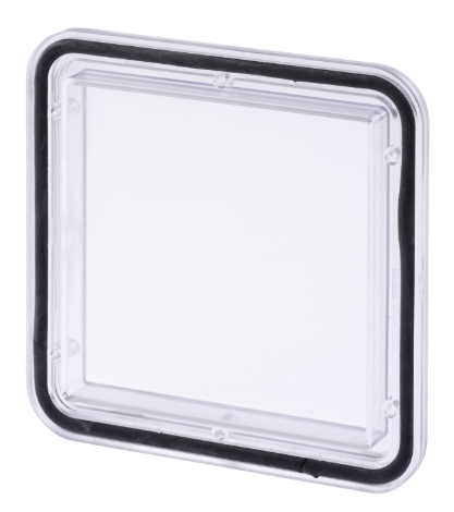 Стекло для электрощитов СПЭ-1 (пластиковое), под вырез 92х92мм, толщина поверхности 0,5-2мм, IP68 TD