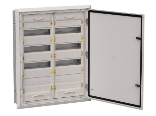 TITAN 5 Корпус металлический ЩРв-96 (2х48) 755х625х130мм IP31 серый (одна дверь) IEK