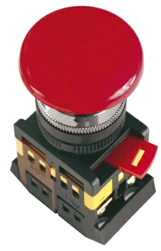 Кнопка AEAL-22 "Грибок"с фиксацией красный d22мм  240В 1з+1р ИЭК