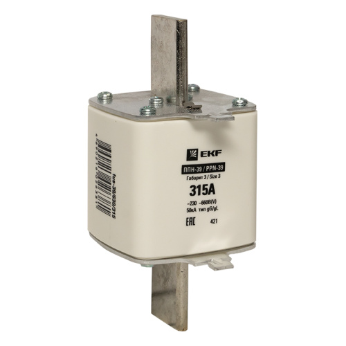 Плавкая вставка ППН-39 630/315А габарит 3 EKF