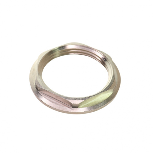 Контргайка Ду-32 RDT, G1 1/4", латунь, напыление никель, с ребордой, 32045