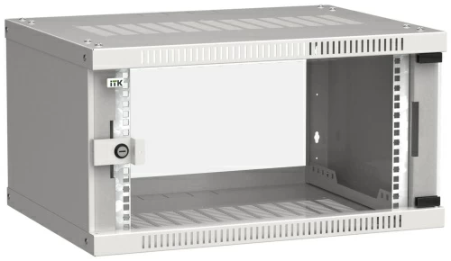 Шкаф LINEA WE 6U 600x450мм дверь стекло серый ITK