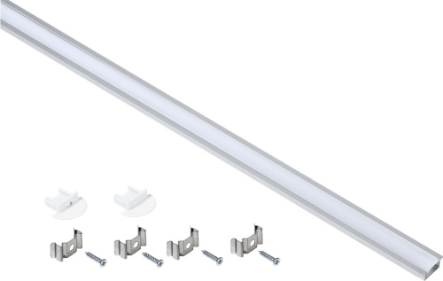 Профиль алюм. для LED ленты 2207 встраиваем. трапецевидн. 2м к-т опал IEK