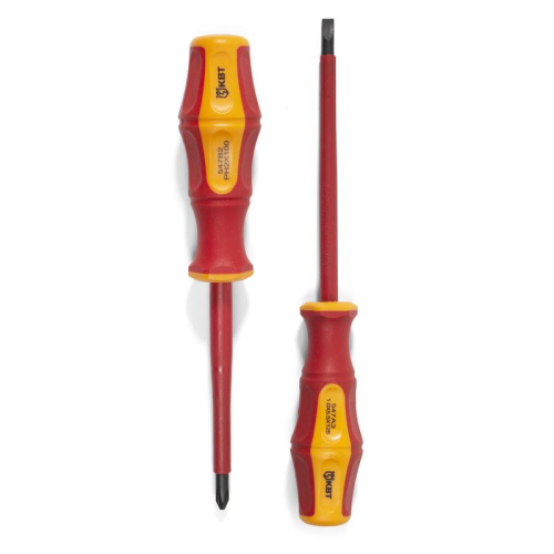Отвертка диэлектрическая SL3.0x100 серия ПРОФИ (КВТ)