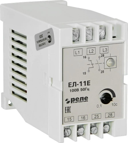 Реле контроля фаз ЕЛ-11Е 380В 50Гц Реле и Автоматика