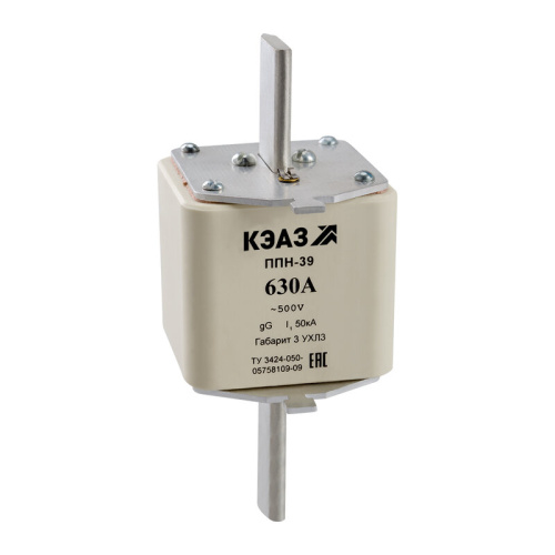 Вставка плавкая ППН 39 630А X3-3  УХЛ3 КЭАЗ 111401