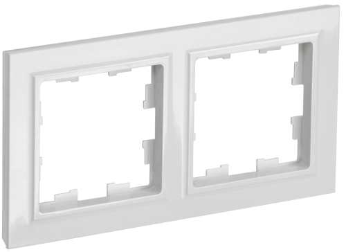 Рамка 2-местная РУ-2-БрБ белый