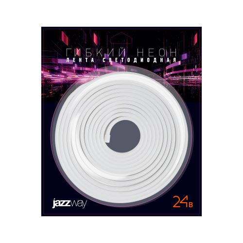Лента светодиодная PFN-02 "НЕОН 24V" 2835/120 3000K 12X6mm IP65 /5m/ Jazzway