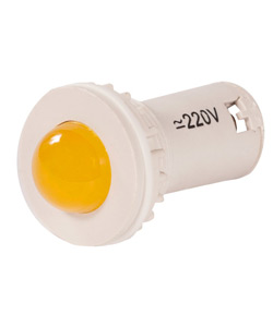 Арматура светосигнальная СКЛ-11-Р-2-220  оранжевая, AC/DC, d=27, сила света 20 мКд