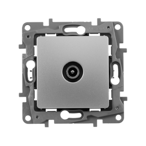 Розетка TV проходная алюминий ETIKA