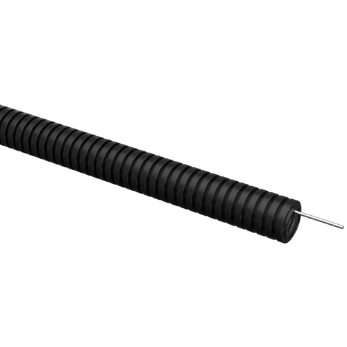 Труба гофрированная ПВХ d=20мм с зондом черная (100м) ELASTA IEK