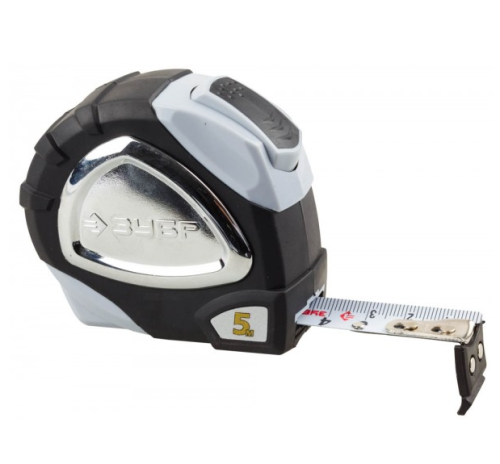 Рулетка ЗУБР "ЭКСПЕРТ" "ПРЕМИУМ", двухкомпонентный корпус, 5 м / 19 мм