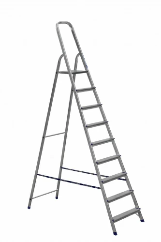 Лестница-стремянка алюминиевая матовая 9-и ступенчатая