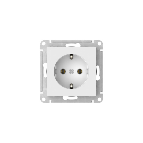 Розетка с заземлением, 16А, механизм, быстрозажим.клем. БЕЛЫЙ