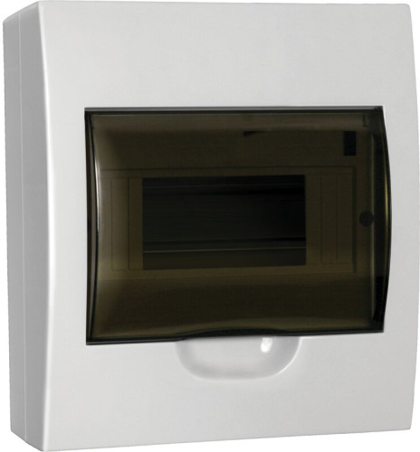 Корпус пластиковый ЩРН-П-8 черная прозрачная дверь IP41 GENERICA