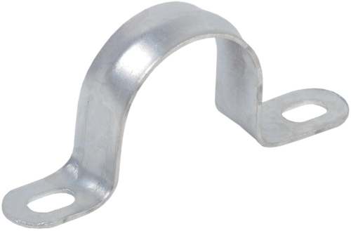 Скоба металлическая двухлапковая d=25-26мм с крепежным отверстием 8х6 ELASTA IEK