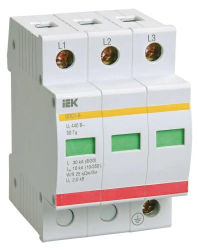 Огр-ль имп. перенапр. ОПС1-C 3P In=20kA Un=400B Im=40kA ИЭК