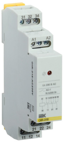 Промежут. реле.OIR 3 конт (16А). 230 В AC IEK