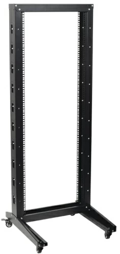 19" однорамная стойка, 42U, 600x600, на роликах, черная ITK