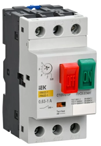 Пускатель ПРК32-1 In=1A Ir=0,63-1A Ue 660В ИЭК