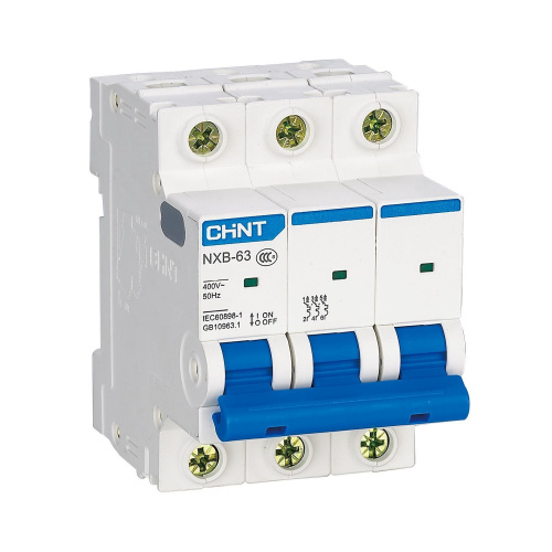 Авт. выкл. NXB-63S 3P 16А 4,5кА х-ка С (R) (CHINT)