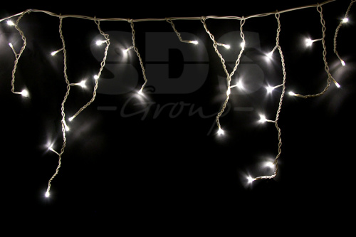 Гирлянда LED Бахрома (Айсикл) 4,8х0,6м 176 LED БЕЛЫЙ черный ПВХ IP65 пост св 230В нужен блок 300-500